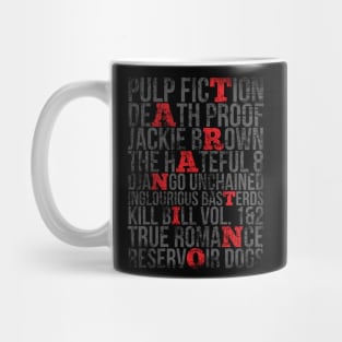 Tarantino Movies Grunge Style Mug